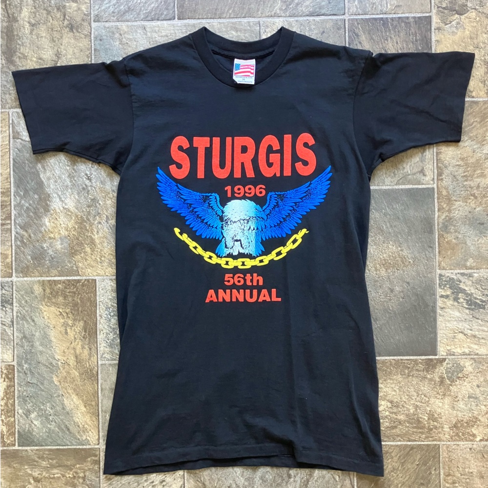 Sturgis 1996 T-Shirt black hills South Dakota graphic print shirt single stitch